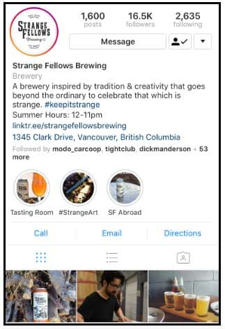 بیو اینستاگرام - Strange Fellows Brewing