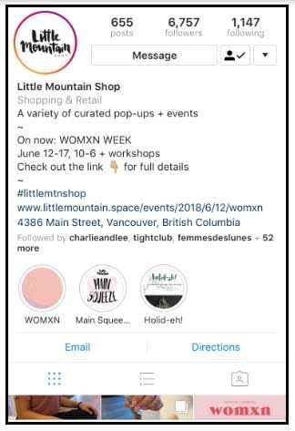 بیو اینستاگرام - Little Mountain Shop