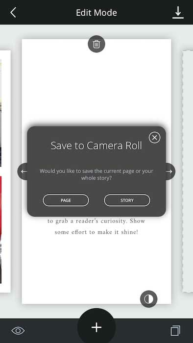 طراحی استوری اینستاگرام - Save to Camera Roll