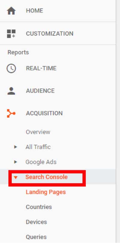 Google Search Console - گزارش Search Console