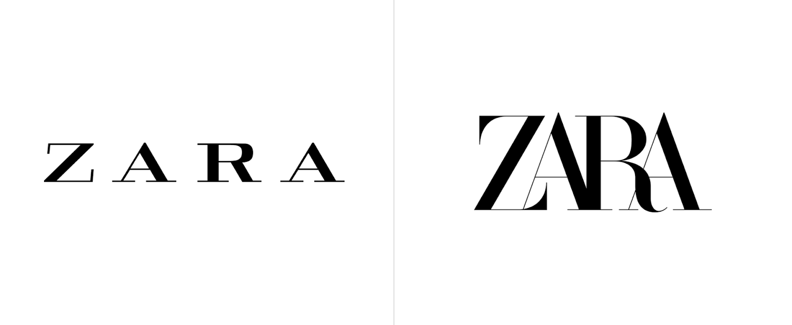 بازسازی برند - لوگوی Zara