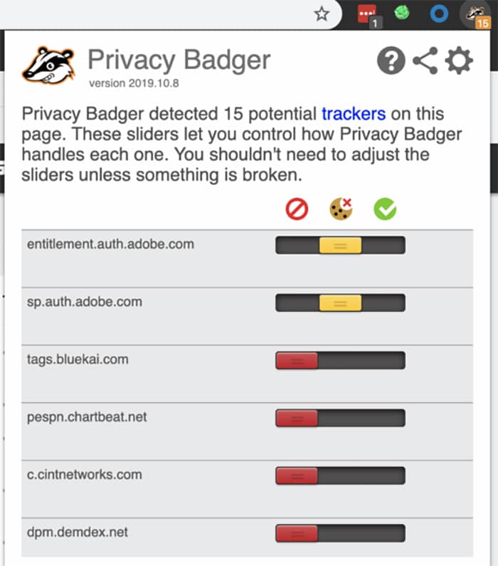 حریم خصوصی - privacy badger